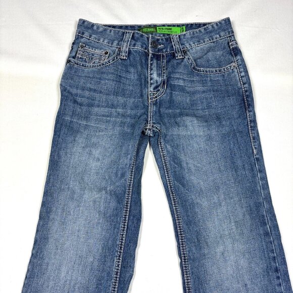 Rock & Roll Denim Pistol Straight Regular Straight Leg Blue Jeans Mens 30x30 - Picture 3 of 11
